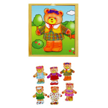 Dress Up Bear en bois (6 dessins)